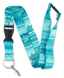 Limeloot Tattoo Tribal Sea Turtle Lanyard for Keys, ID Badges, and Accessories. Includes Quick Release Buckle, Breakaway, and Fl