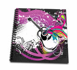 3dRose db_104508_2 Modern Hip Hop Dee Jay Girl Disco Ball and Crowd Music DesignMemory Book, 12 by 12Inch