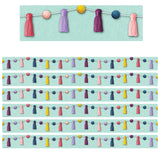 Teacher Created Resources Oh Happy Day Pom-Poms and Tassels Straight Border Trim, 35 Feet Per Pack, 6 Packs