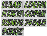 Hardline Products Series 400 Factory Matched 3-Inch Boat & PWC Registration Number Kit, Kiwi/Black - KIBKG400