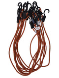 Kotap MABC48 All Purpose Adjustable Bungee Cords with Hooks, 48Inch, Orange/Black, 10 Count