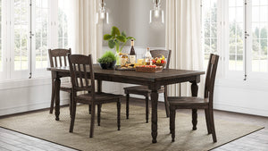 Jofran Madison County Reclaimed Solid Wood Slatback Farmhouse Dining Chair (Set Of 2), Barnwood Brown