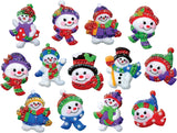 Design Works Crafts Jolly Snowmen Felt Ornament Kit, 1, White
