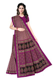 Tamaira Fashion Womens Plain Cotton Saree (802_Dark Magenta)