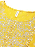 Stylum Women'S Embroidered Long Kurta (Mustarddion44_Mustard, Xxl)