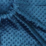 Homiest Minky Dot Fabric by The Yard, 2 Yards x 60 Inch Wide Soft Plush Fabric Light Navy Blue Fleece Fabric, Cuddle Minky Fabri