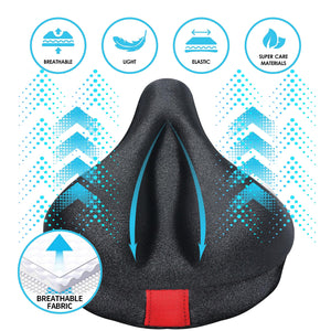Bike Seat Cushion Compatible with Peloton Bike & Bike Plus, Gel Bike Seat Cover for Women & Men Comfort, Accessories for Most Na