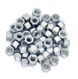 50Pcs 5/16-18 Nylon Insert Hex Lock Nuts, 304 Stainless Steel Locknuts,Standard Inch Thread Nylock Nuts,Silver Tone