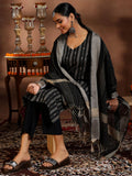 Libas Women'S Cotton Blend Kurta Set (39070B_Black Black M