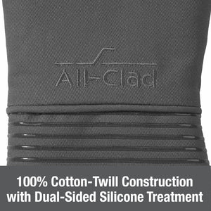 All Clad Silicone Oven Mitt: Heat Resistant Up To 500 Degrees - 100% Cotton & Silicone, 14X7 Oven Mitt For Kitchen And Barbe