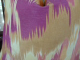 Plutus Brands Plutus Olavanna Ikat Handmade Throw Pillow, 20 X 20, Magenta/Orange/Cream