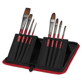 Creative Mark Artist Staccato Paint Brush Set of 8, Short Handle Paintbrushes for Acrylics, Watercolor & Gouache, Includes Organ