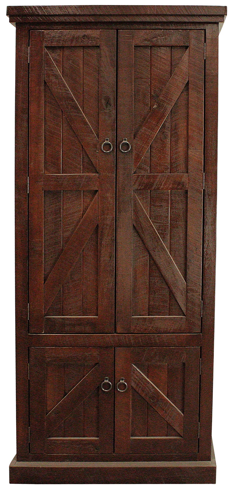 American Heartland Mfg. Rustic Double Door Pantry, Concord Cherry