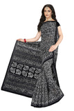 Tamaira Fashion Womens Plain Weave Pure Cotton Saree Without Blouse Piece(1654_Black)