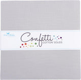 Confetti Cotton Solids Silver 10 Stacker 42 10-inch Squares Layer Cake Riley Blake 10-120-SILVER-42