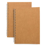 Soft Cover Spiral Notebook Journal 2-Pack, Blank Sketch Book Pad, Wirebound Memo Notepads Diary Notebook Planner With Unlined Pa