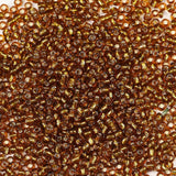Bala&Fillic Size 12/0 Glass Seed Beads Coffee Color 2mm Transparent Silver Lined Seed Beads for Making Bracelet Necklace and Jew