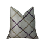 Plutus Brands Plutus Lyford Handmade Throw Pillow, 20 X 26 Standard, White/Purple/Taupe