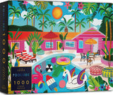 Elena Essex 1000 Piece Puzzle for Adults - Poolside, Puzzles for Adults 1000 Pieces, Jigsaw Puzzles, Colorful Summer Swimming Po