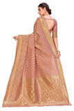 Glory Sarees Womens Kanchipuram Art Silk Saree With Blouse Piece (Kara115Copper_Copper)