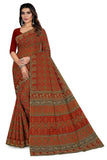 TAMAIRA FASHION Women's Plain Weave Pure Cotton Saree Without Blouse Piece(11188_Rust)