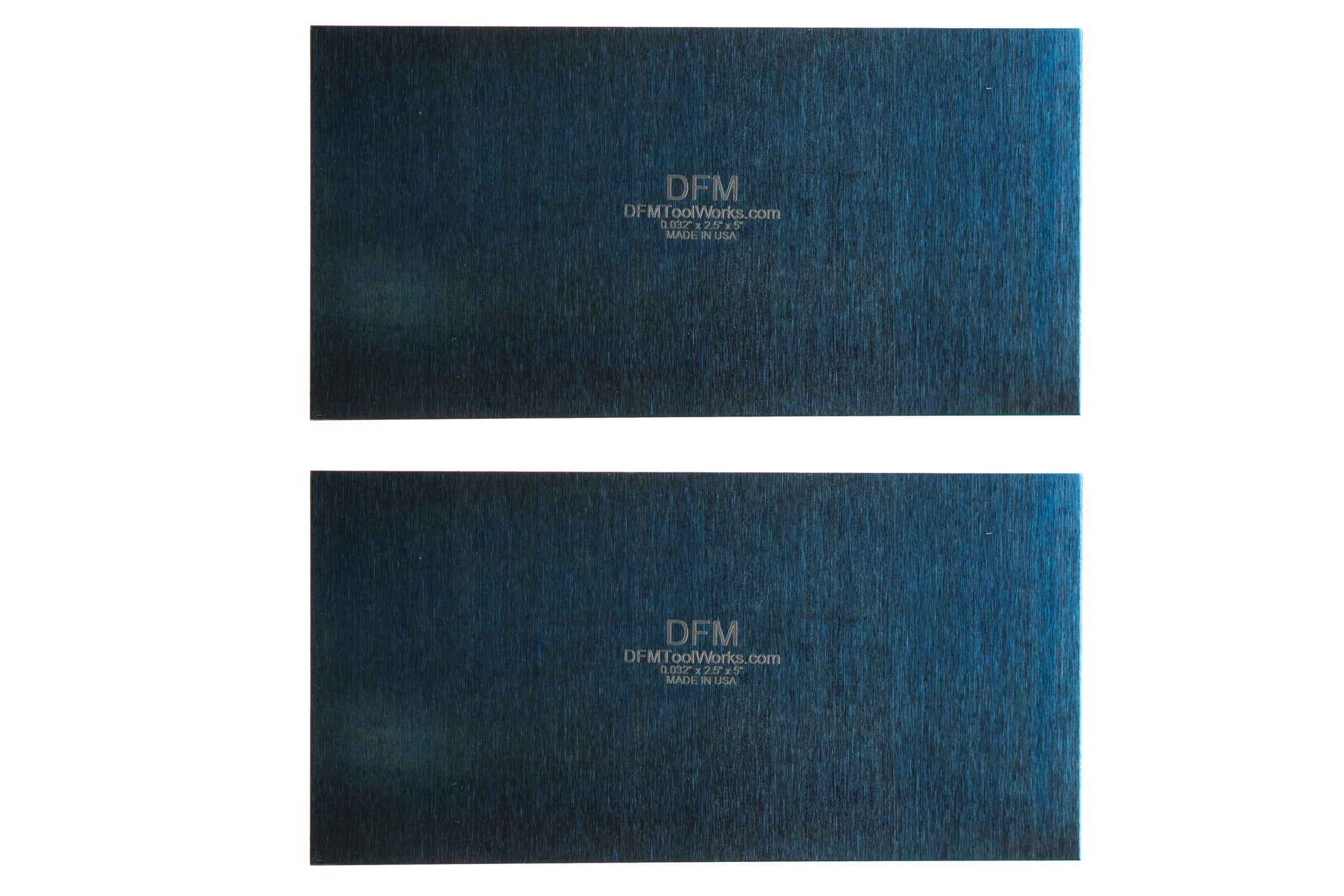 Dfm Tool Works Blue Cabinet Scraper Rectangle Sets- Made In Usa - Multiple Sizes (2, 0.032 X 2.5 X 5)