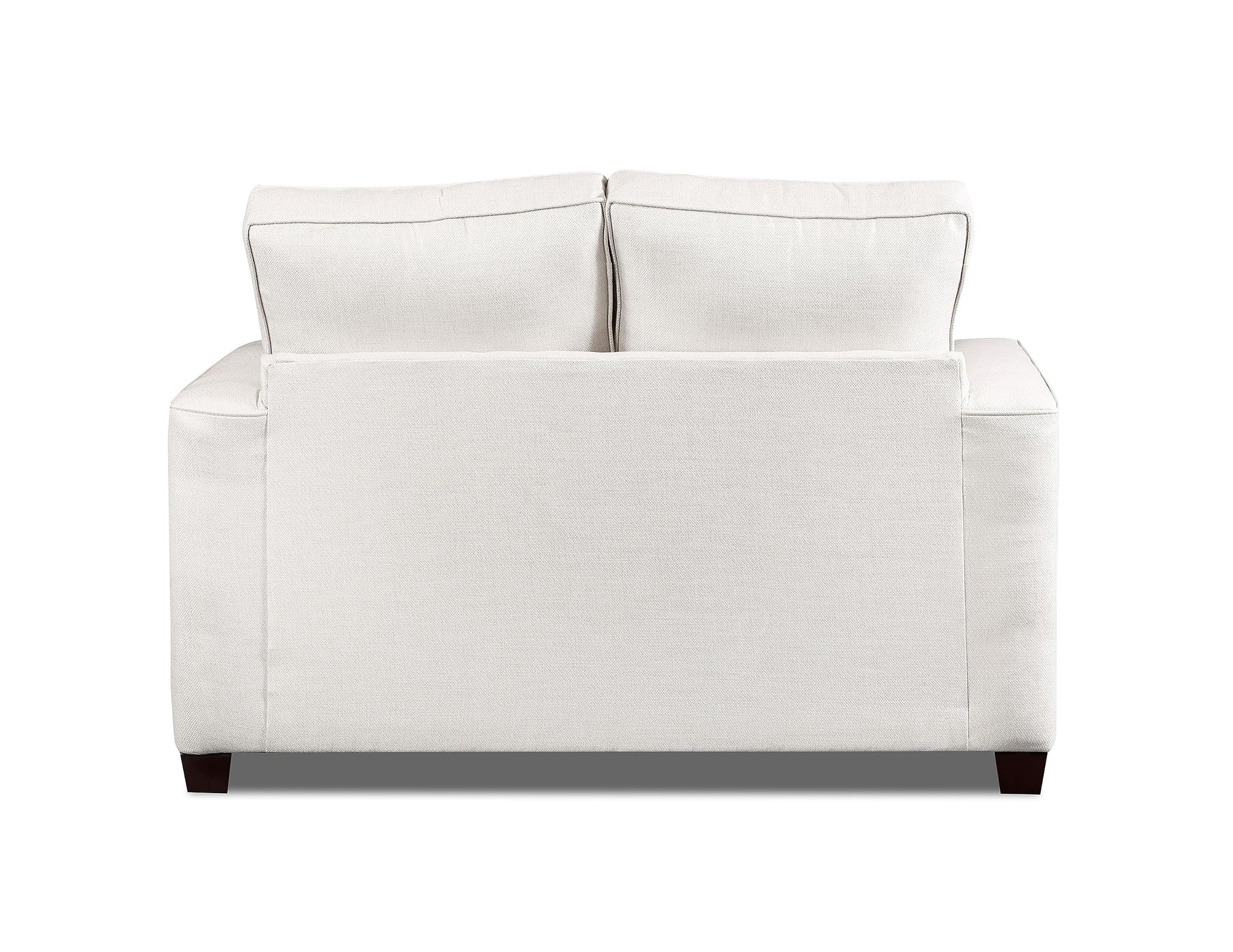 American Furniture Classics Relay Mist Loveseat With Two Throw Pillows Sofas, Soft Washed Cream Tweed