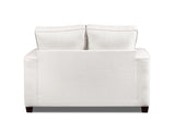 American Furniture Classics Relay Mist Loveseat With Two Throw Pillows Sofas, Soft Washed Cream Tweed