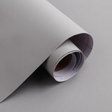 Micpolo 15.7 x 787 Grey Peel and Stick Wallpaper Solid Wallpaper Grey Peel and Stick Wallpaper Matte Contact Paper for Cabinet S