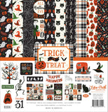 Echo Park Paper Company Trick Or Treat Collection Kit paper, orange, black, green, grey
