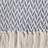 Stonewash Blue Zig-Zag Throw