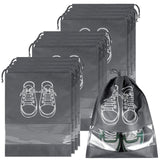 7/12 Pack Portable Travel Shoe Bag, Waterproof Shoe Bag For Gym,Travel,SpaceSaving DustProof Storage Bag For Men Women, Grey, 