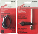 Milwaukee 48-66-3280 Chuck Key and 48-66-4040 Holder - Bundle 2 Items