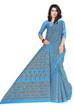 Tamaira Fashion Womens Plain Weave Pure Cotton Saree Without Blouse Piece(2336_Turquoise)