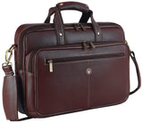 Wildhorn Genuine Leather Office Bag For Men | Classic 15.6Inch Laptop Bag With Adjustable Straps & Multiple Compartments | Slee
