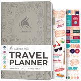 Clever Fox Travel Journal - Vacation & Trip Organizer with Budget Plan, Packing List, Travelling Expense Tracker, A5 (Foggy Alps