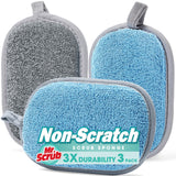 Sponges Kitchen Dish Sponge for Washing Dishes Cleaning Kitchen, All-Purpose, 3 Pack, Non Scratch, Rough Scrubbers Side for Non-