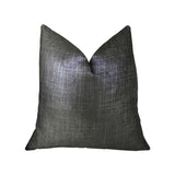 Plutus Brands Plutus Glazed Linen Indigo Handmade Throw Pillow, 12 X 20, Gray