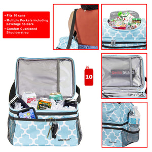 dbest products Ultra Compact Cooler Smart Cart Lunch Bag Insulated Tote Women Men Camping Accessories Beach Loncheras para Mujer