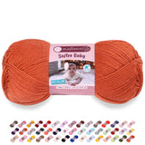Makromecity Softee Baby Yarn,%100 Premium Anti-Pilling Acrylic, 3.5 Oz, 273 yd (100gr/250 mt), Brick Soft Yarn for Crocheting an