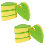 Evriholder Quick Dry Kitchen Sponges, DualSided, Leaf Design for Scrubbing Dishes and Pots, Hangs from Sink Faucet to Dry, Help