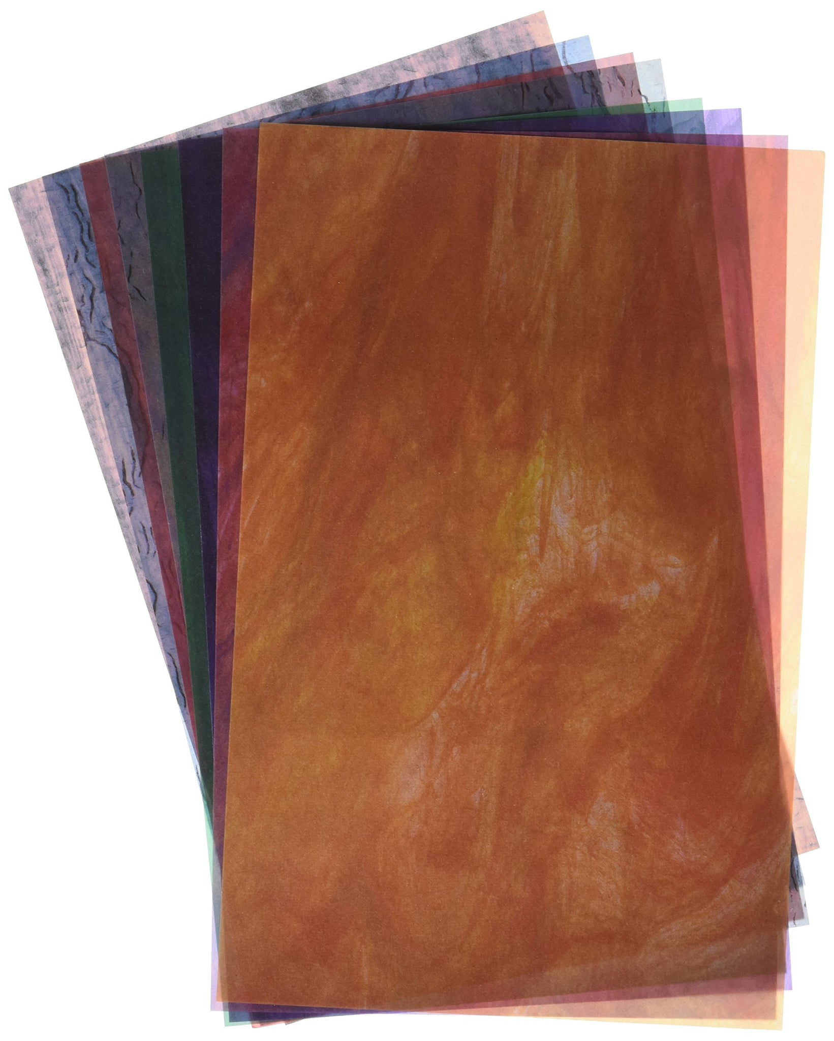 Roylco R15257 Stained Glassine Paper, 0.1'' Height, 5.6'' Width, 8.3'' Length (Pack Of 24)