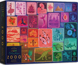 Elena Essex 2000 Piece Puzzle - Stamp Collection, 2000 Piece Puzzle for Adults, Puzzles for Adults, Colorful Rainbow Gradient, S