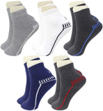 Neska Moda BoyS & GirlS 5 Pair Striped Cotton Ankle Ankle Length Socks For 8 To 11 Years, Assorted