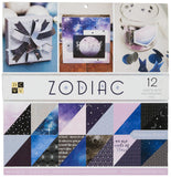 American Crafts Zodiac Premium Printed Cardstock, 12x12, Paper Crafts Art Supplies Sheets Holographic Foil Double Sided Printed