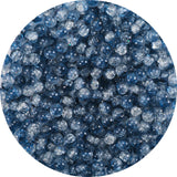 8mm Glass Beads Bulk for Bracelets Blue Crystal Beads for Jewelry Making Large Holes Round Beads for DIY Earrings Necklace Craft