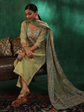 Libas Women'S Silk Blend Kurta Set (49130_Green Green 2Xl