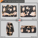 Adisa Women Girls Floral Print Sling Bag (Sl5072-Yel_Yellow),Yellow,,B09D8XC31M