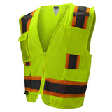 Radians SV6 Two Tone Class 2 Surveyor Polyester All Mesh Vests with Contrasting Trim, Green, Large (SV62ZGML)