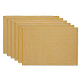 DII Two-Toned Collection Tabletop, Placemat Set, Honey Gold, 6 Piece